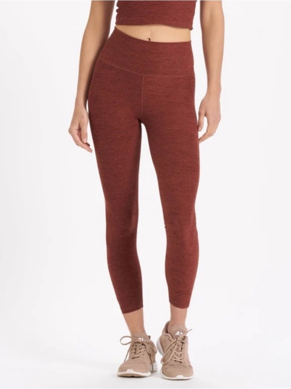 Vuori Clean Elevation Pull-on Legging High Rise In Red Heather Size Medium